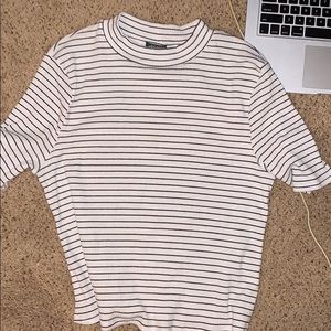 white and black stripped t-shirt